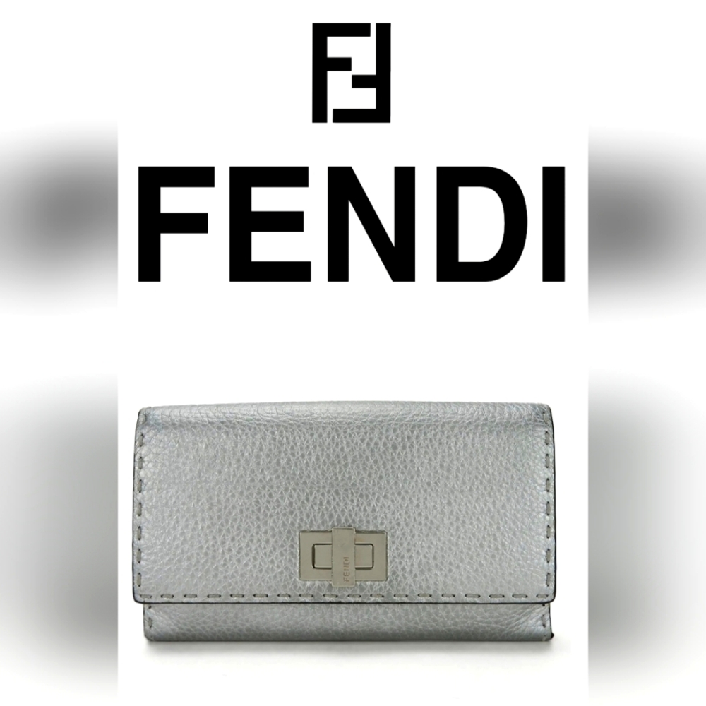 🔥EUC FENDI PEEKABOO SELLERIA LONG CONTINENTAL LEATHER WALLET